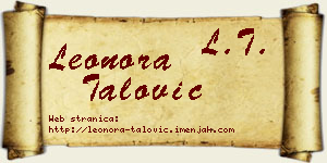 Leonora Talović vizit kartica